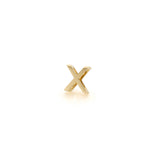 Slide-on golden X charm