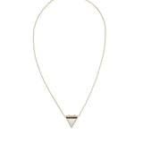 Divinity Topple Diamond baguettes, Black Spinel & Aquamarine necklace