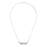 Divinity Bar Aquaprase small links necklace