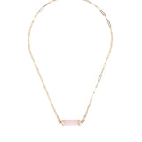 Divinity BAR necklace Pink Opal small links