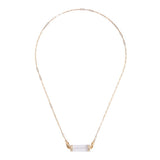 Divinity Bar Clear Quartz small links necklace