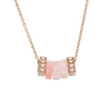 Divinity '3 bead' Pink Opal necklace